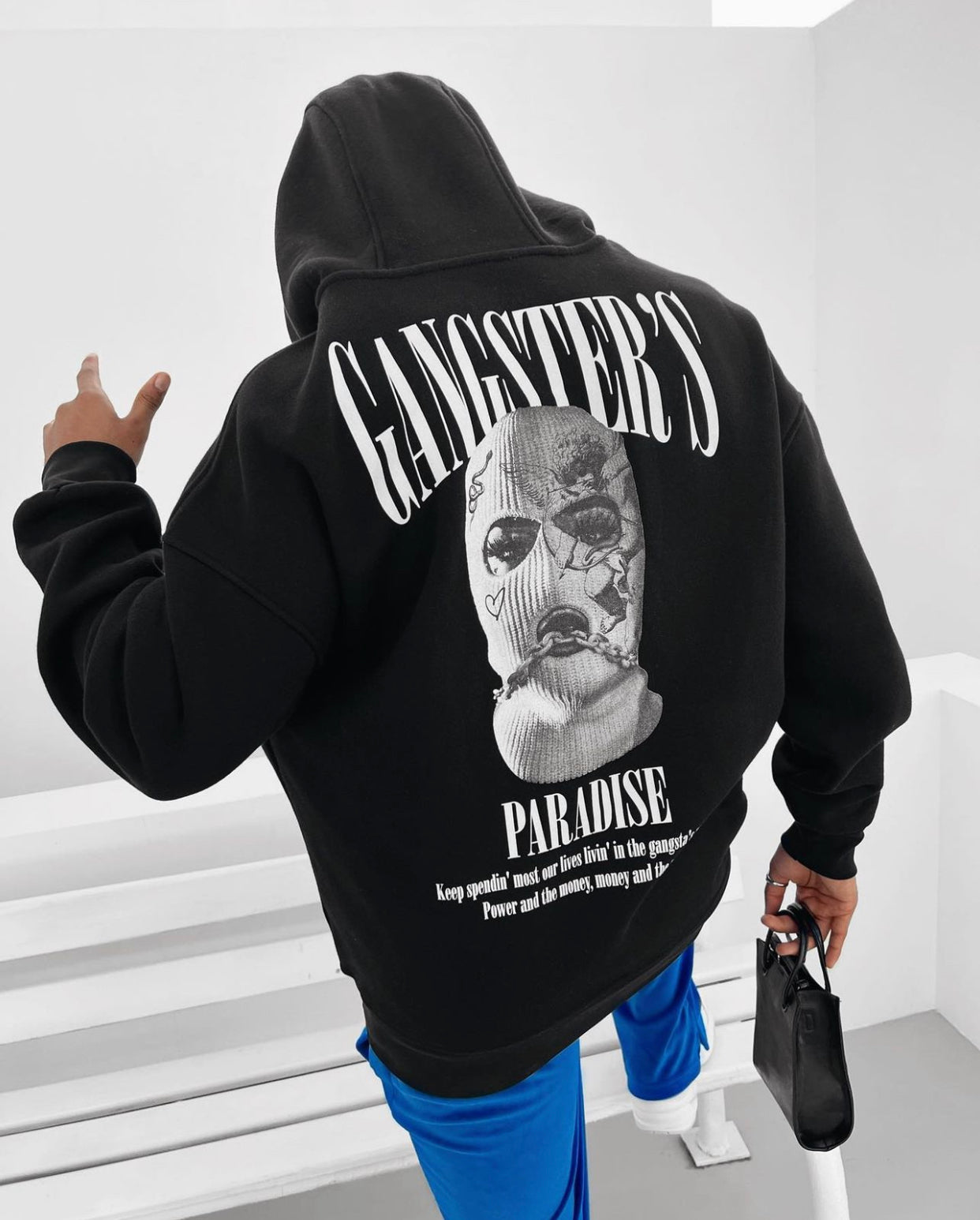 FELPA CON CAPPUCCIO "GANGSTER"