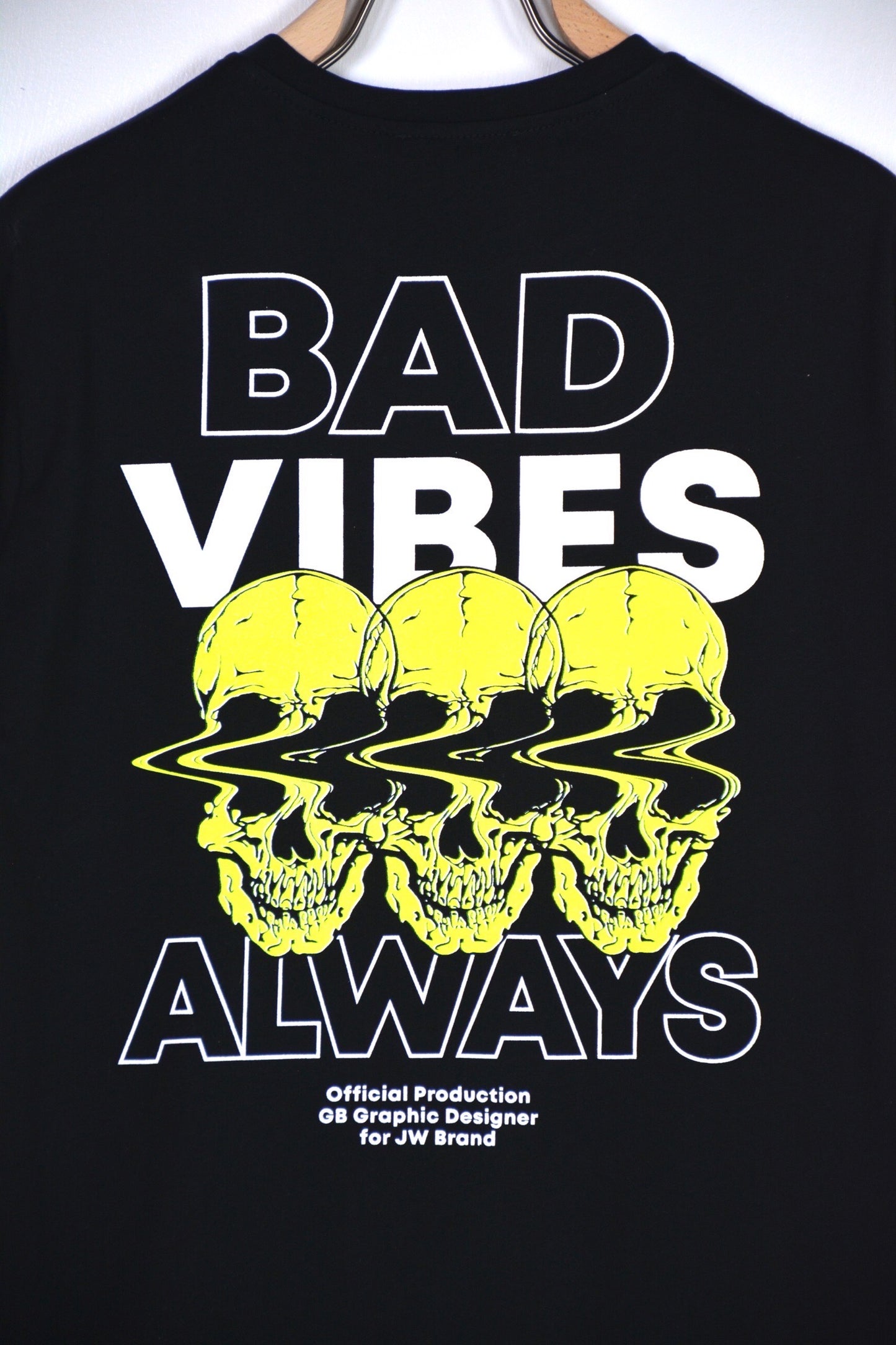 T-shirt "Bad Vibes Always" - Col. nero