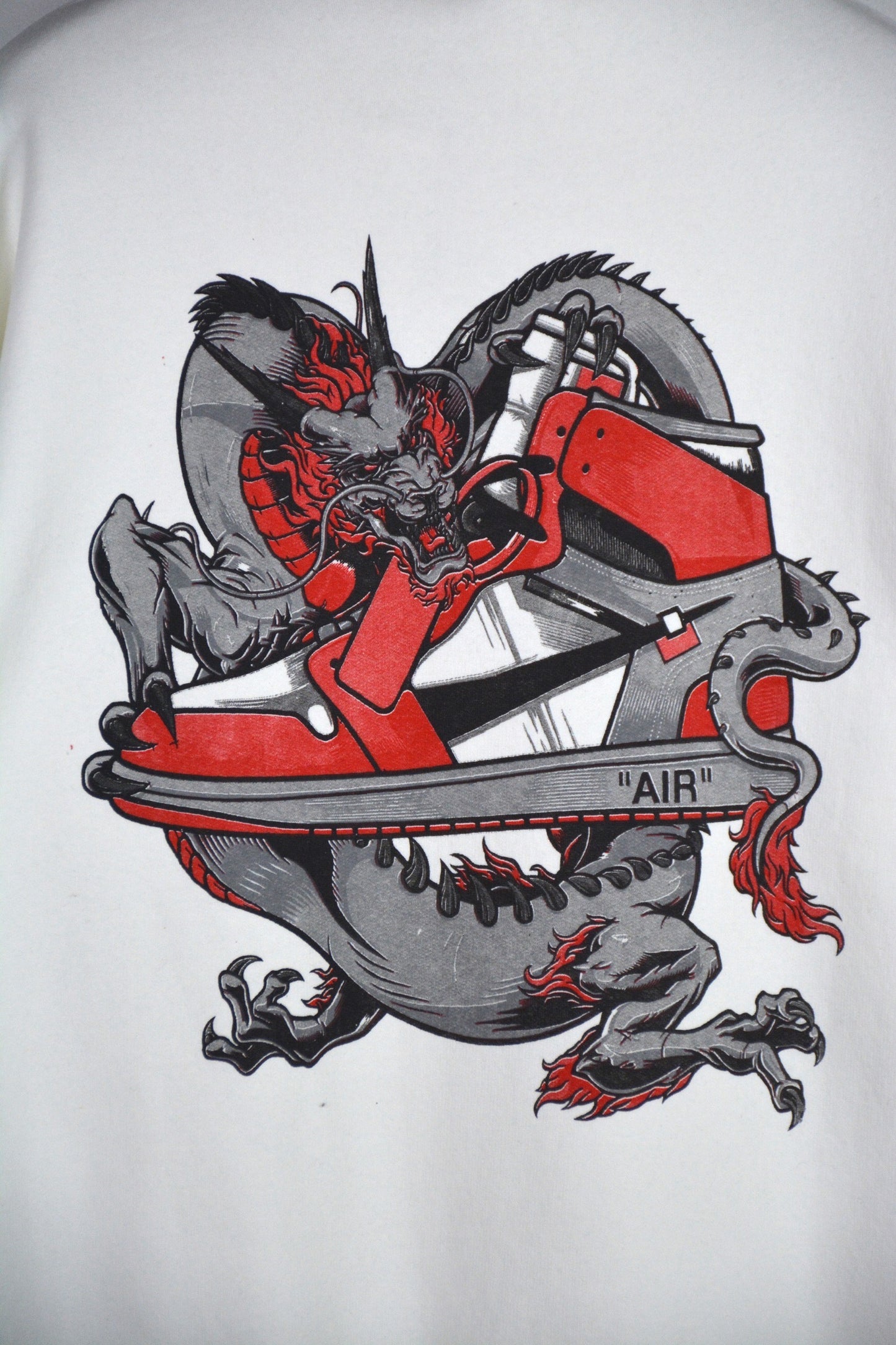 FELPA CON CAPPUCCIO "AIR DRAGON" - WHITE
