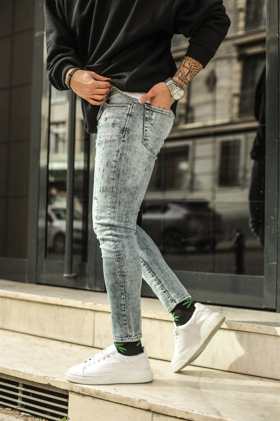 SLIM FIT JEANS BLU