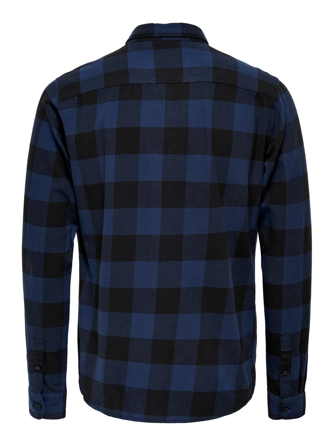 CAMICIA IN FLANELLA A QUADRI - col. Blu/Nero