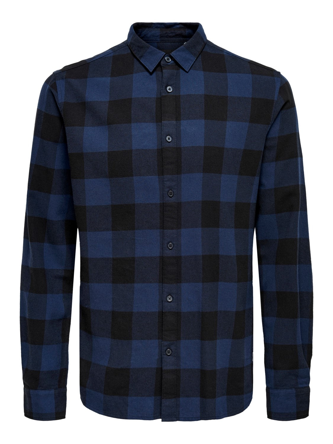 CAMICIA IN FLANELLA A QUADRI - col. Blu/Nero