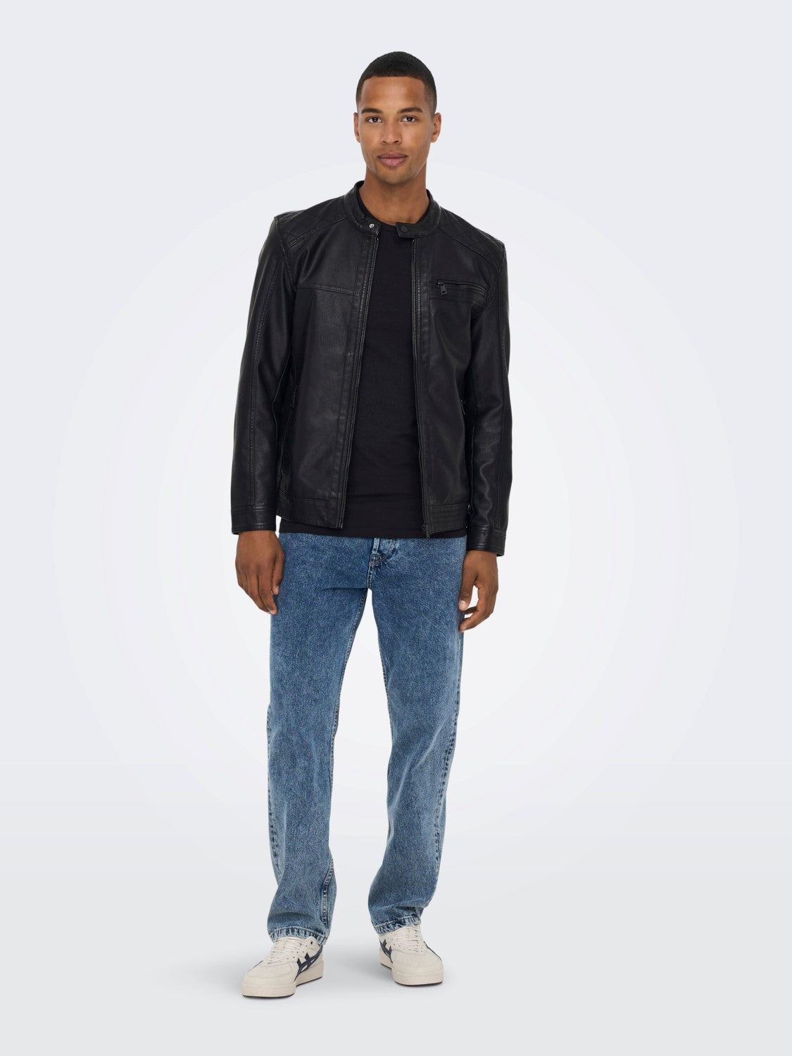 ONLY & SONS GIACCA IN SIMILPELLE - col. nero