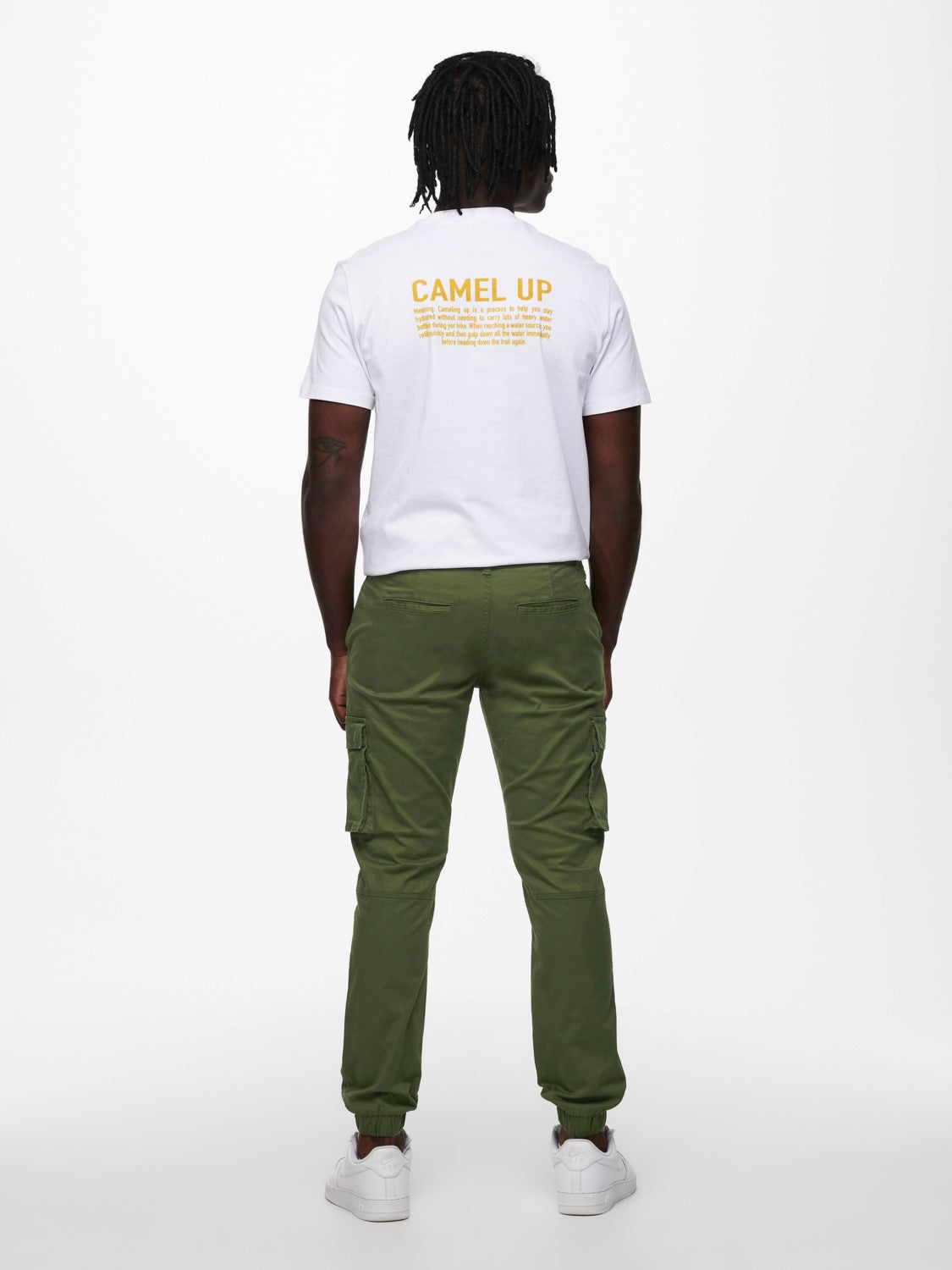 PANTALONE CARGO CON TASCHE LATERALI - Col. verde