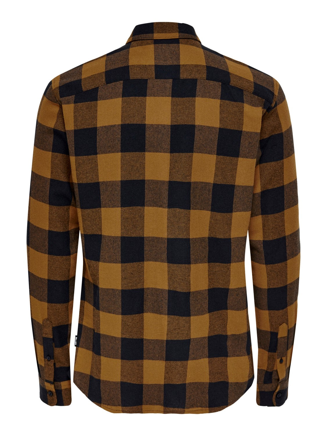 CAMICIA IN FLANELLA A QUADRI - col. marrone