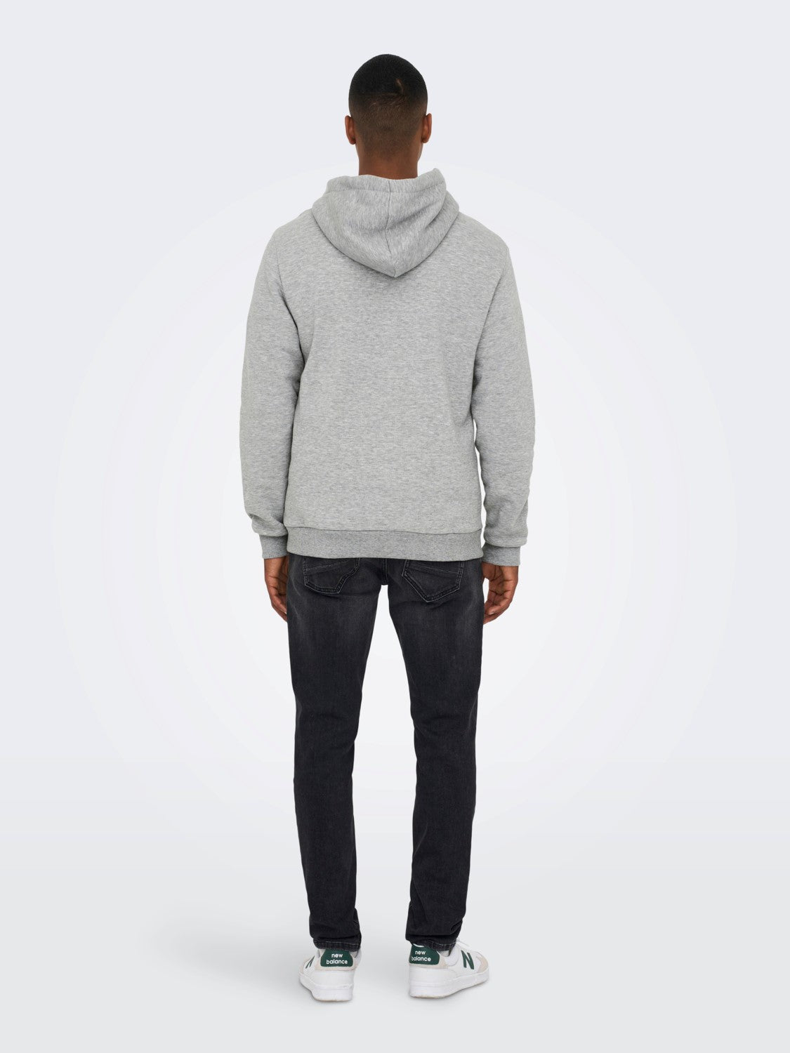 FELPA CON CAPPUCCIO FELPATA - Light Grey
