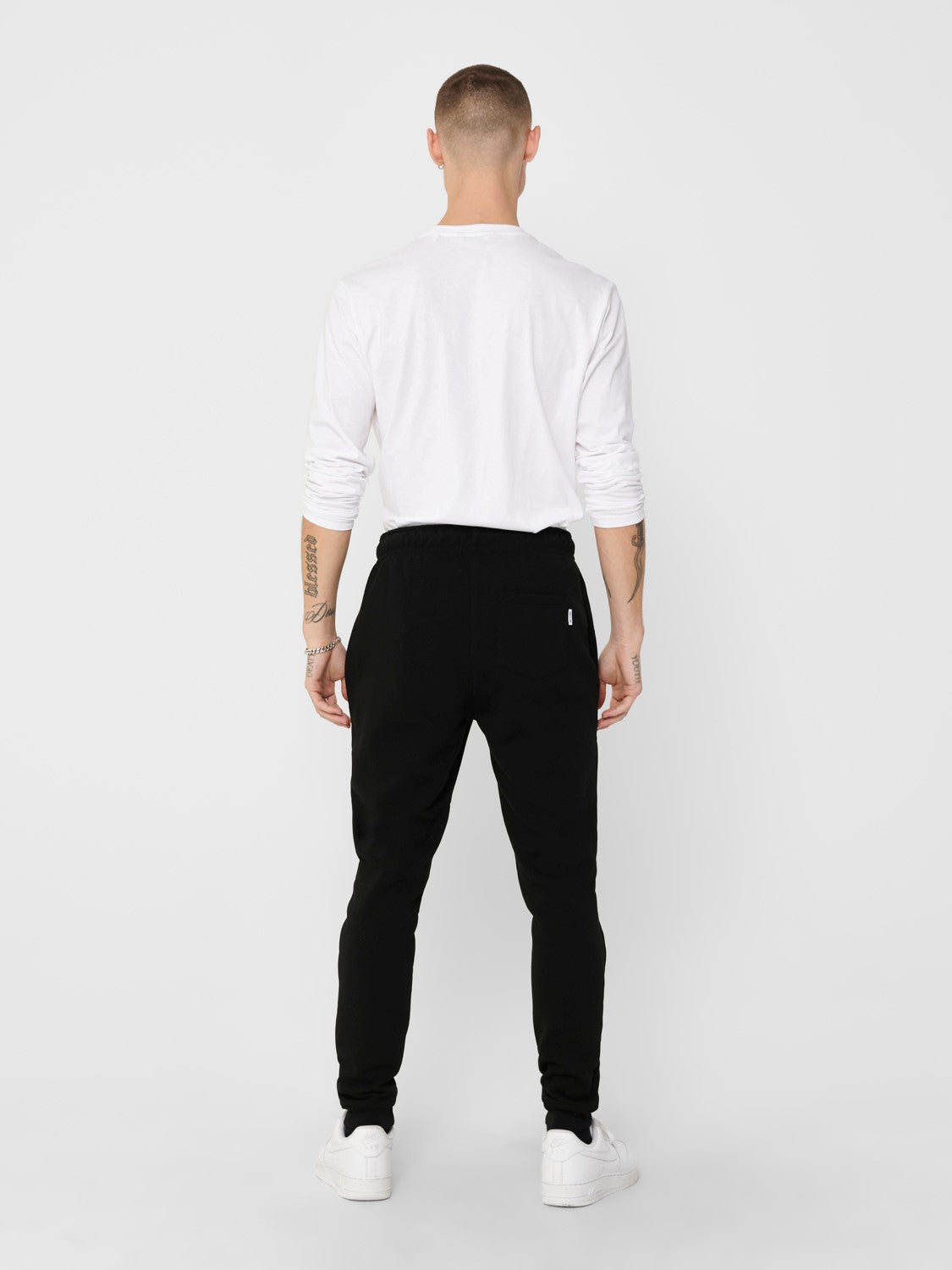PANTALONE TUTA FELPATO CON POLSINI