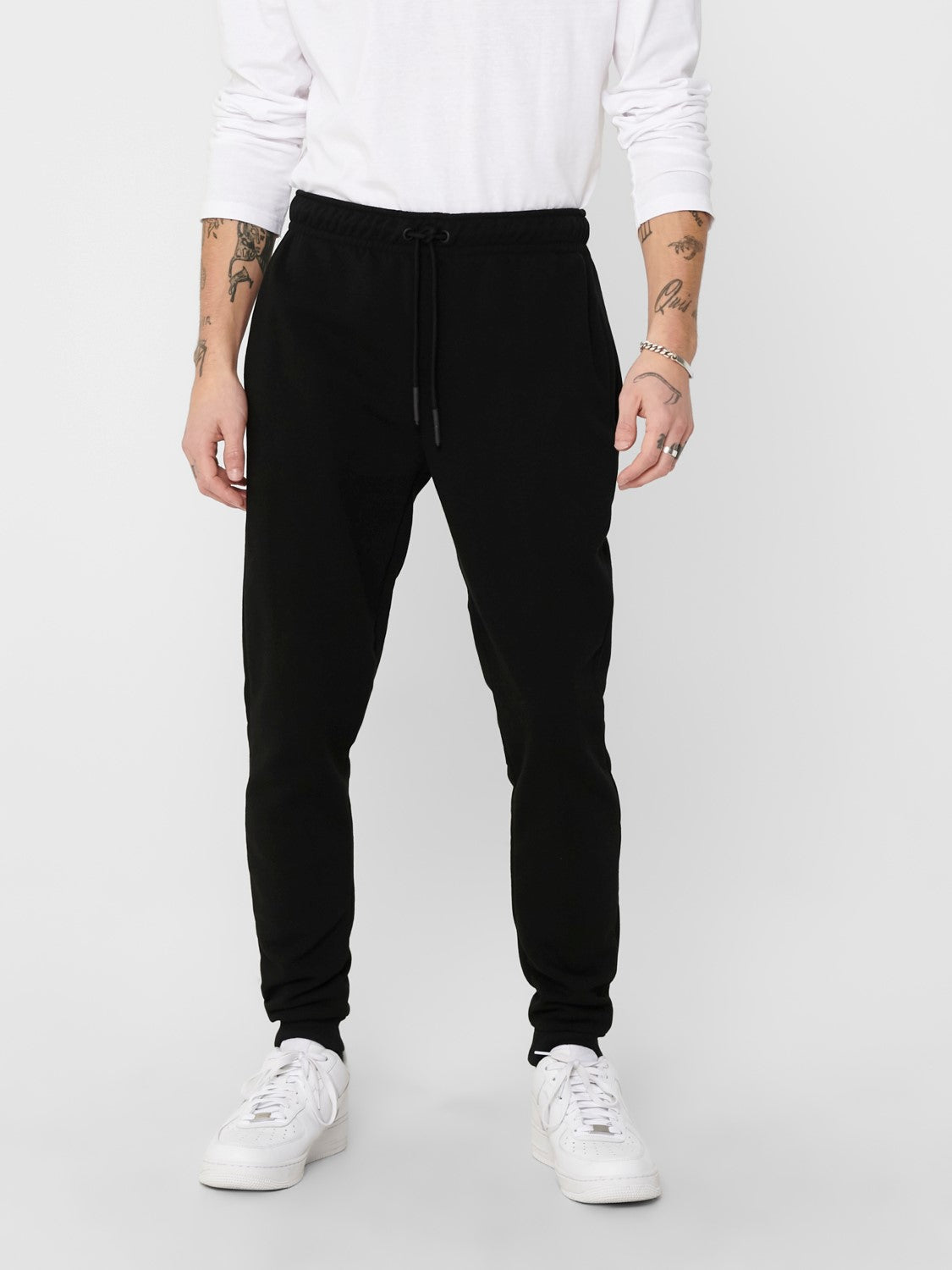 PANTALONE TUTA FELPATO CON POLSINI