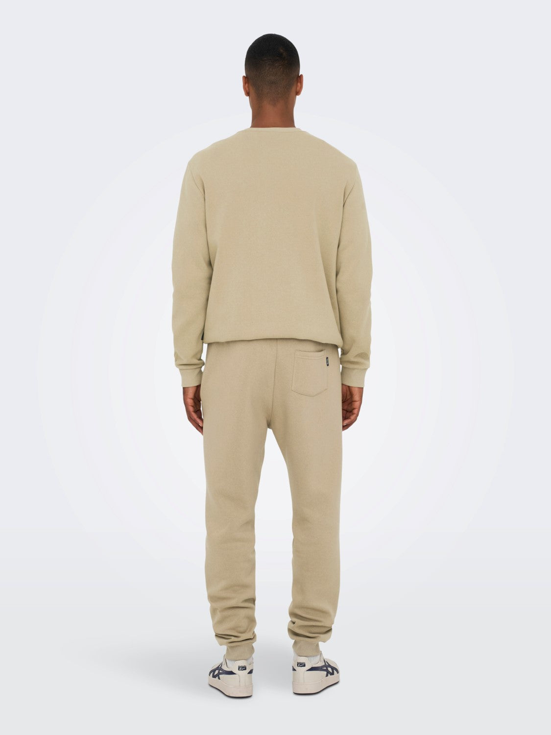 PANTALONE TUTA FELPATO CON POLSINI - Chinchilla