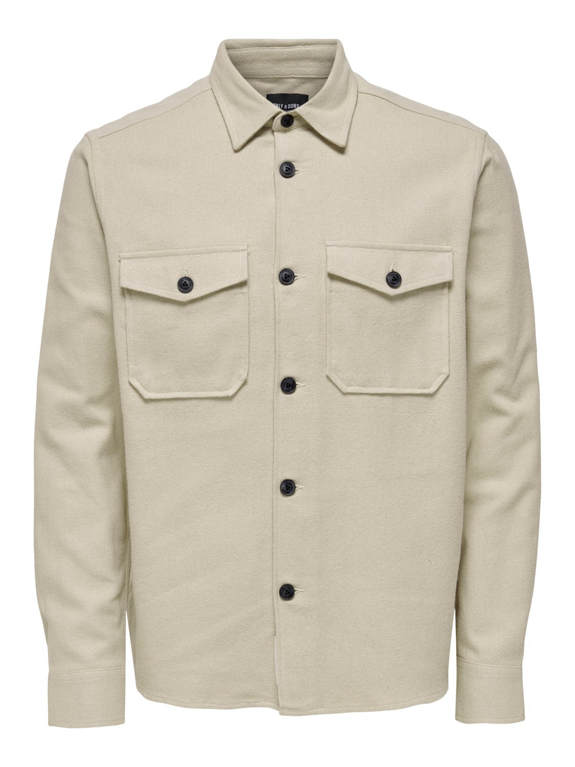 ONLY AND SONS CAMICIA TINTA UNITA CON TASCHE - Pelican