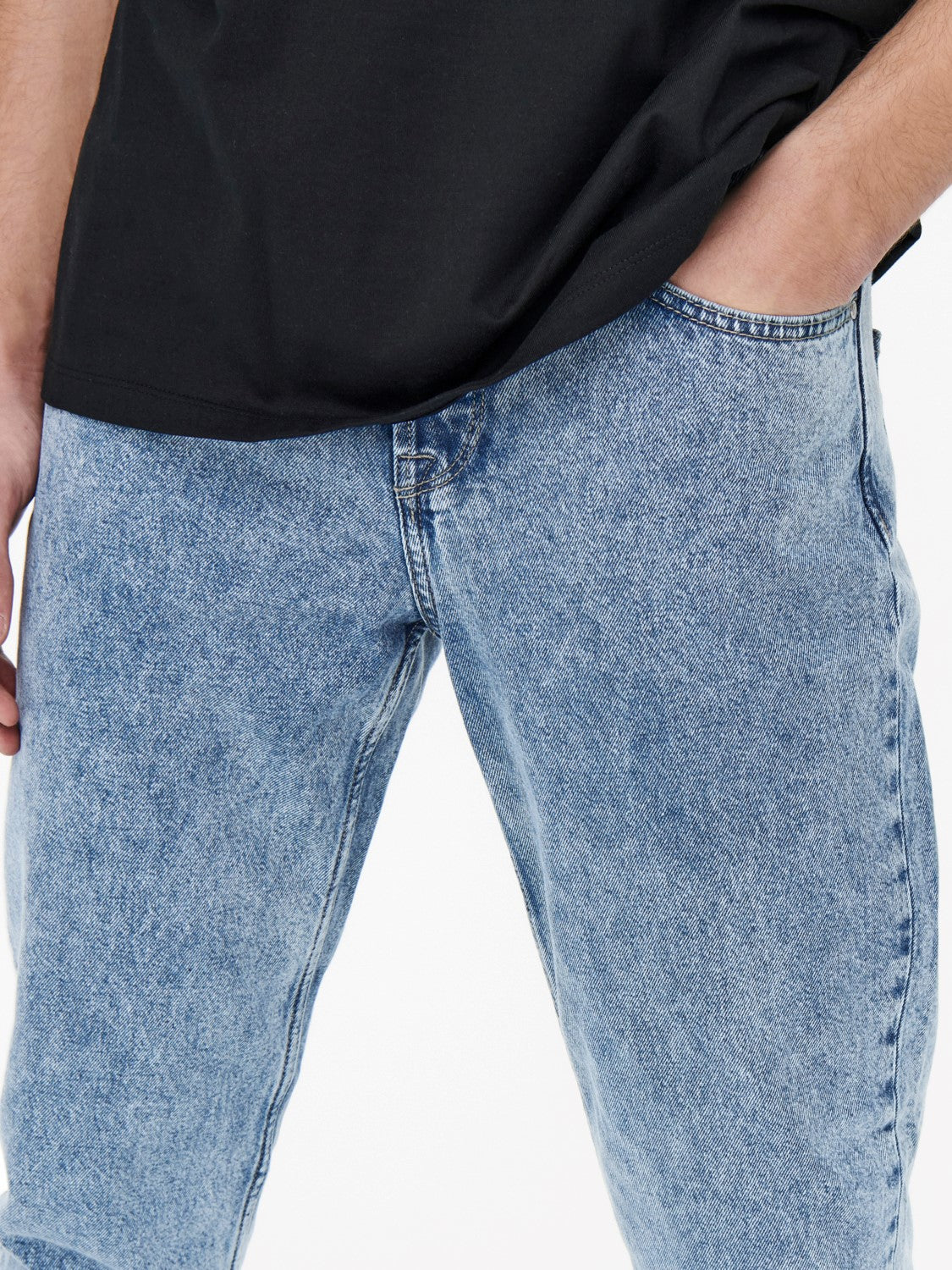 ONLY AND SONS CROPPED BLU LIGHT JEANS