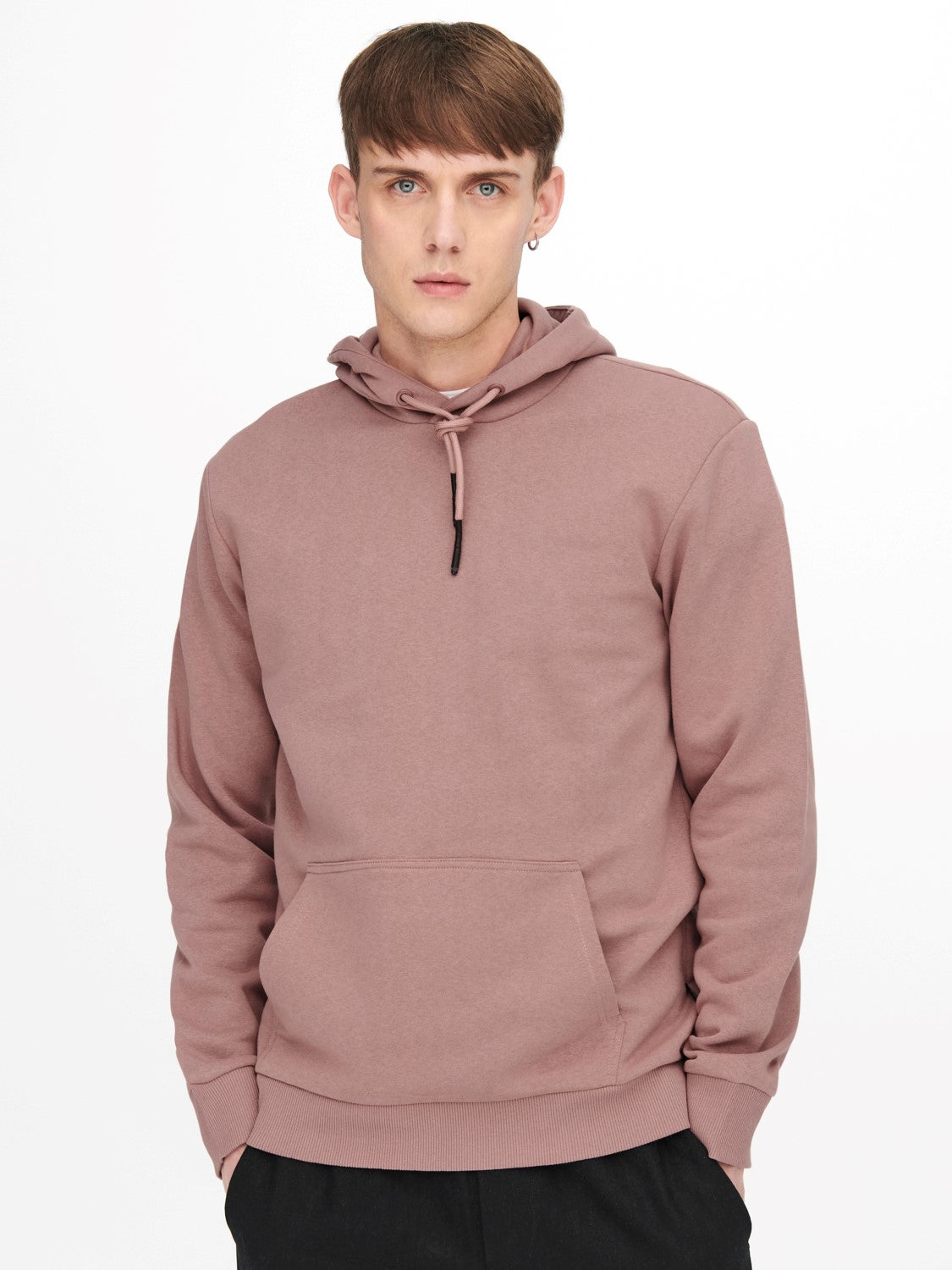 FELPA CON CAPPUCCIO FELPATA - Burlwood