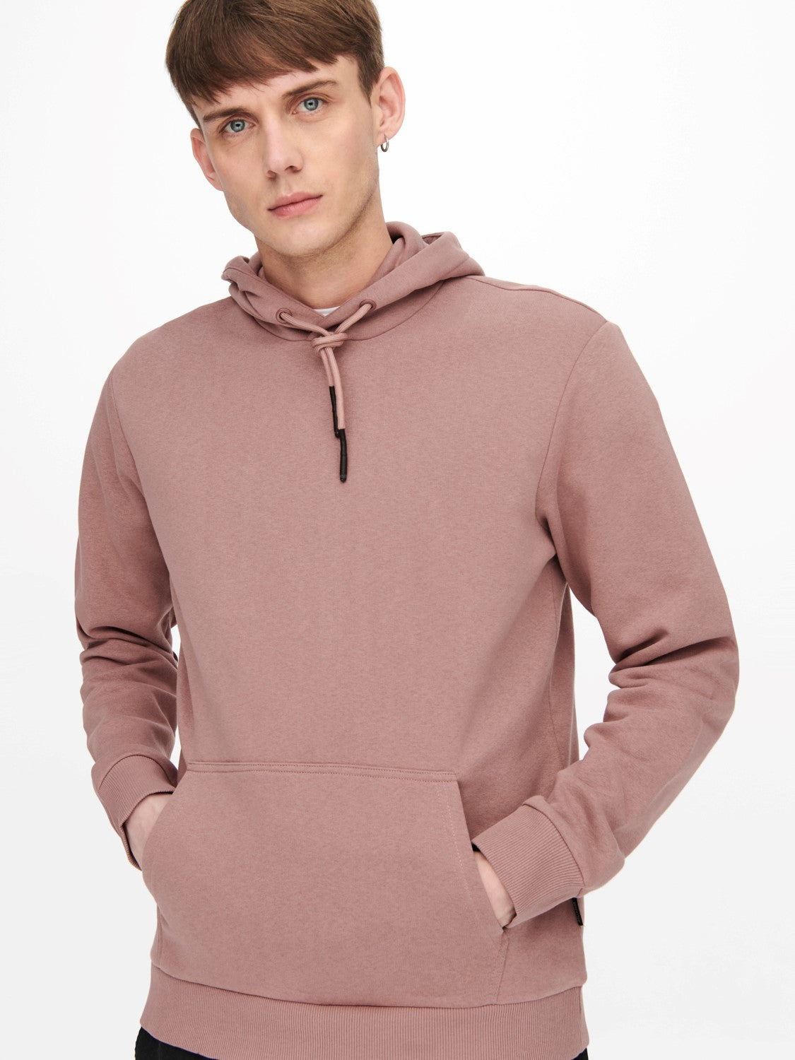 FELPA CON CAPPUCCIO FELPATA - Burlwood