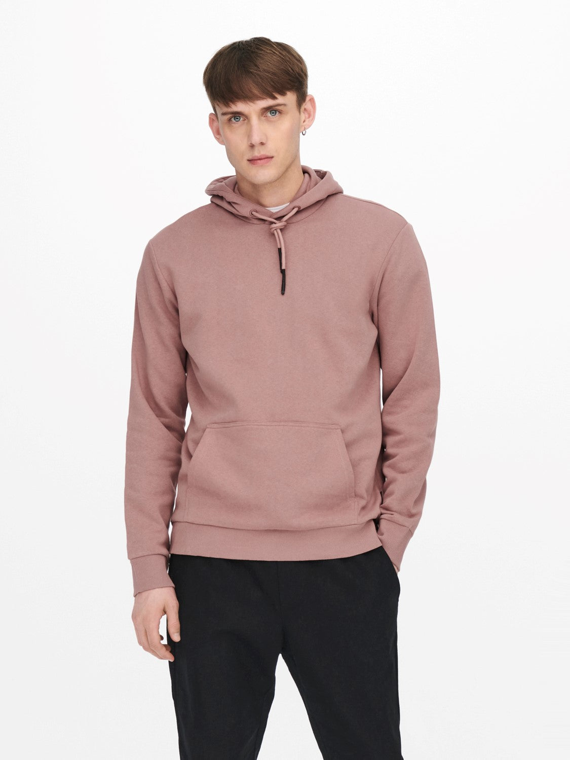 FELPA CON CAPPUCCIO FELPATA - Burlwood