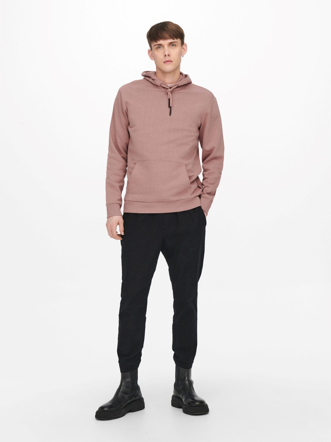 FELPA CON CAPPUCCIO FELPATA - Burlwood
