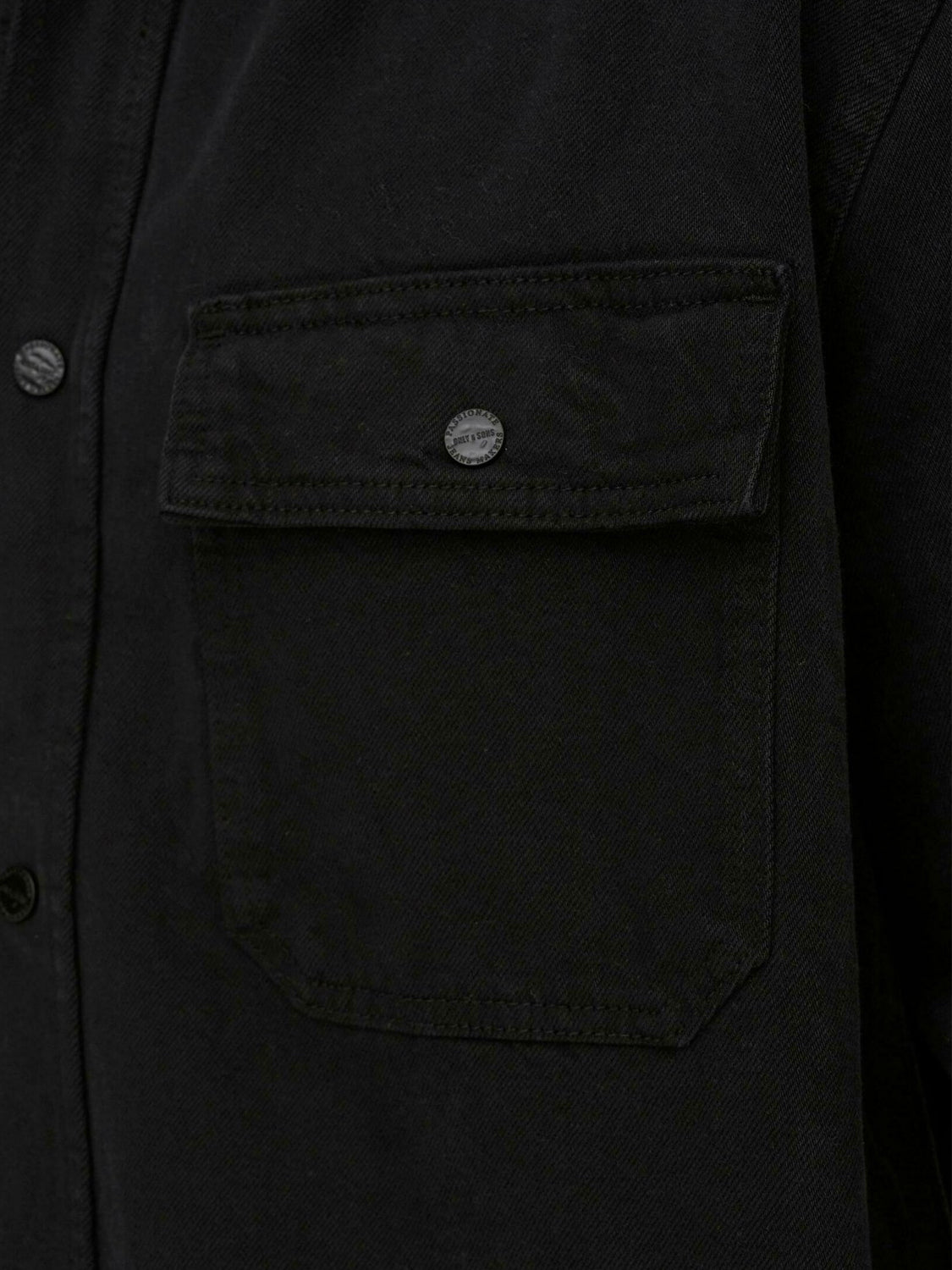 ONLY & SONS CAMICIA BLACK CON TASCHE