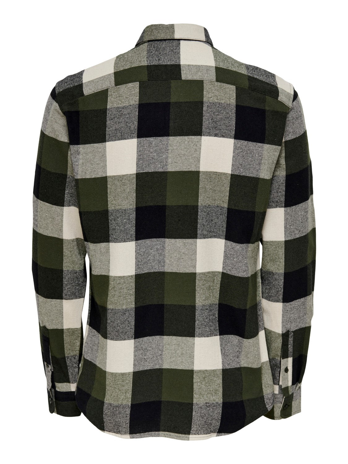 CAMICIA IN FLANELLA A QUADRI - col. Forest night