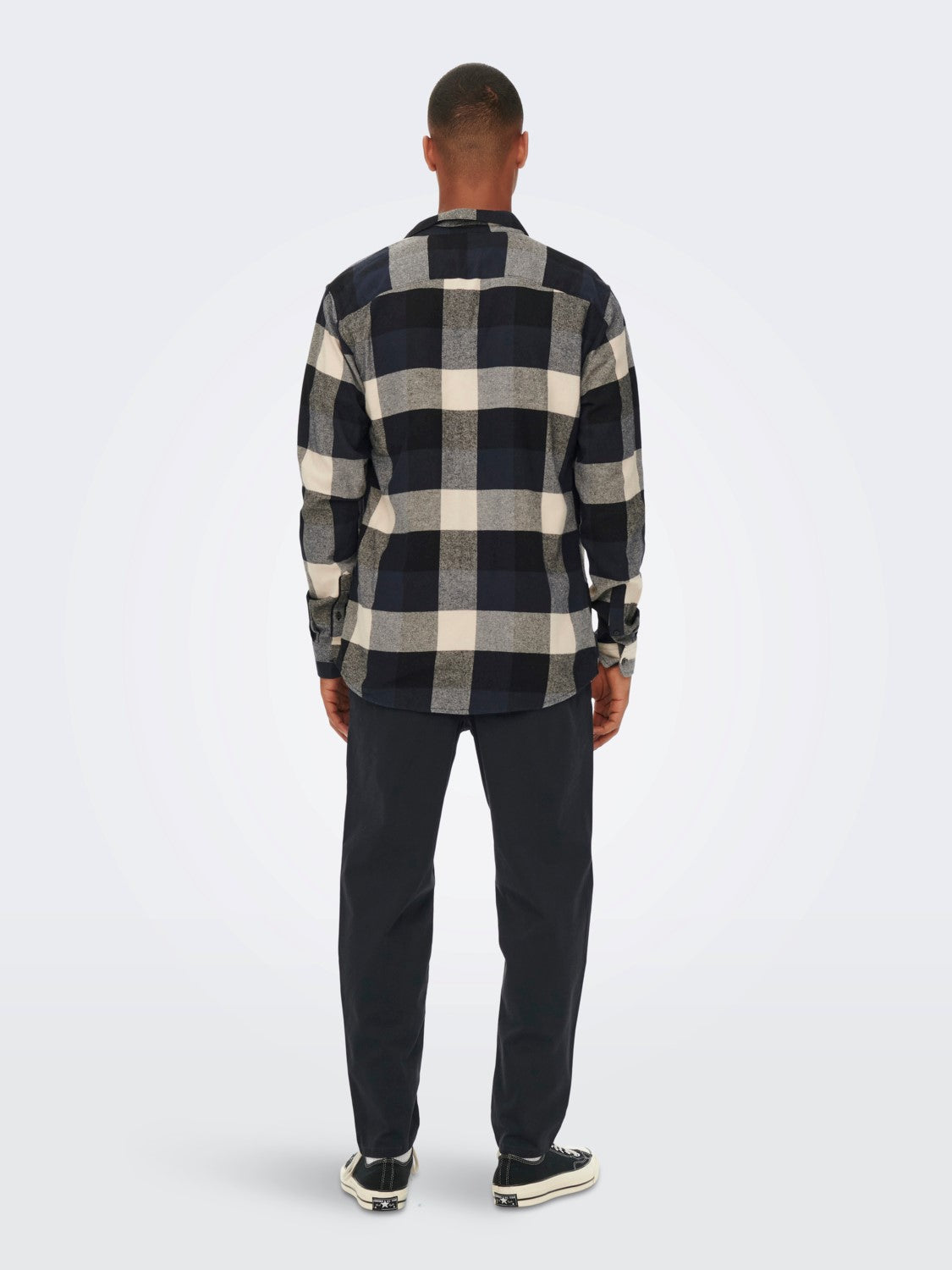CAMICIA IN FLANELLA A QUADRI - col. Dark Navy