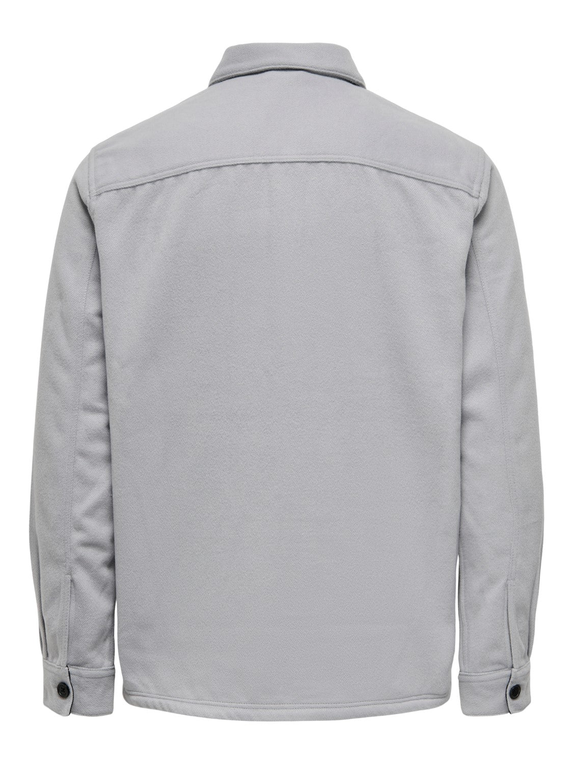 GIACCA CAMICIA IN FLANELLA CON TASCHE - col. Grigio ghiaccio