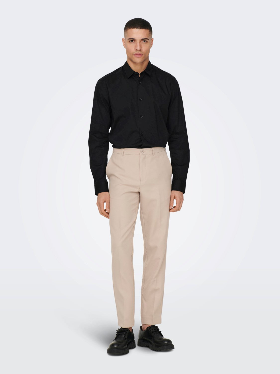 CAMICIA ELEGANTE SLIM - TOTAL BLACK