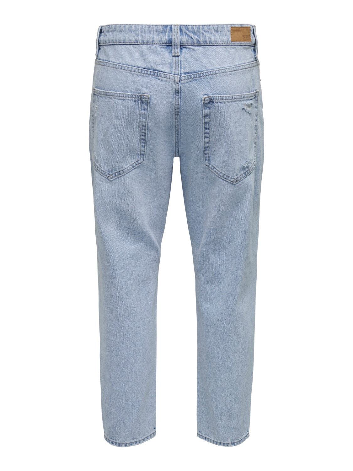CROPPED BLUE LIGHT JEANS CON STRAPPI