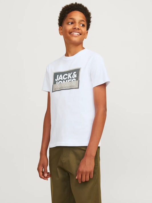 JACK & JONES JUNIOR T-SHIRT CON LOGO - Col. Bianco