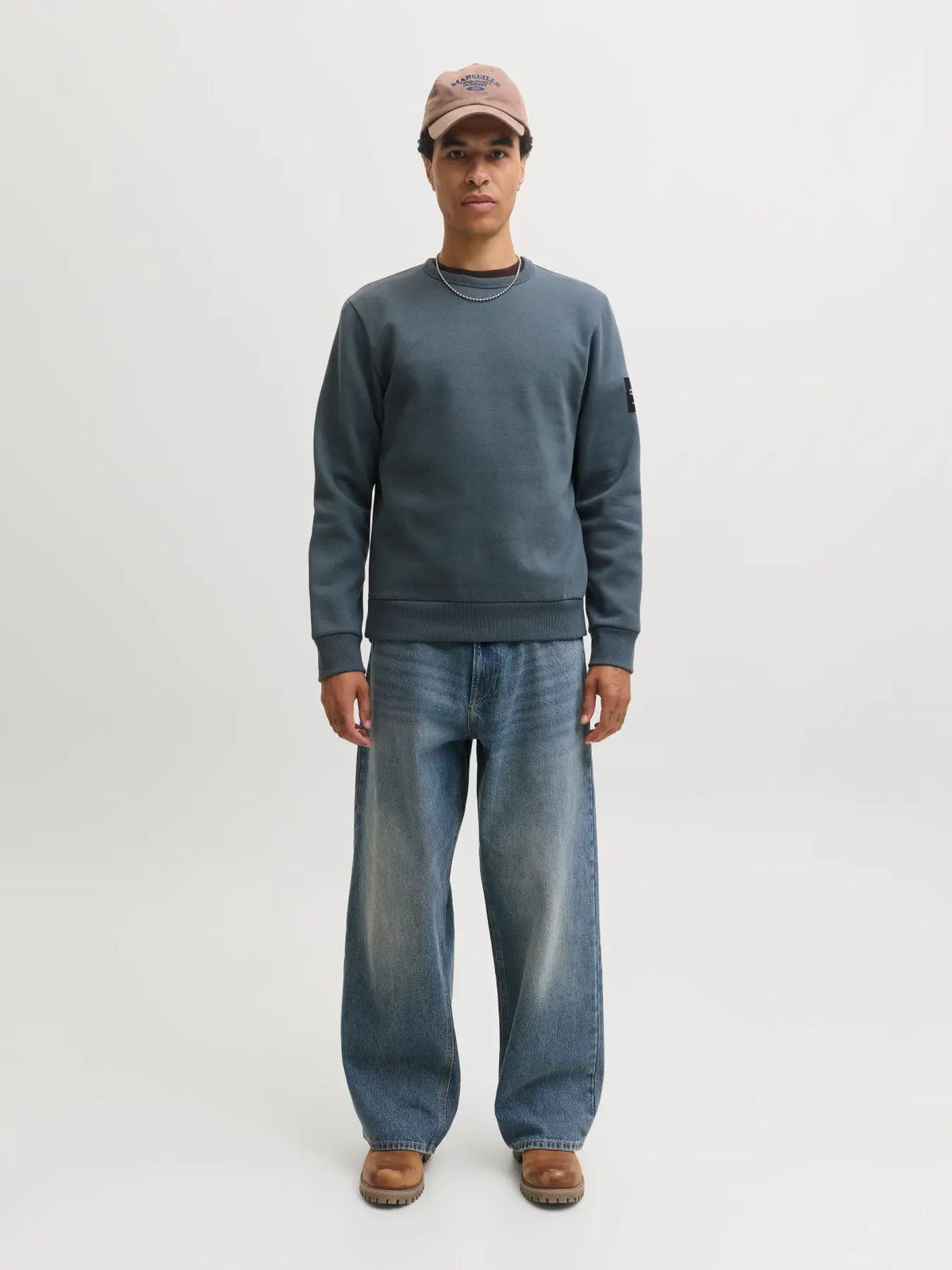 JACK & JONES FELPA SENZA CAPPUCCIO "JJCLEVELAND" - Turbulence