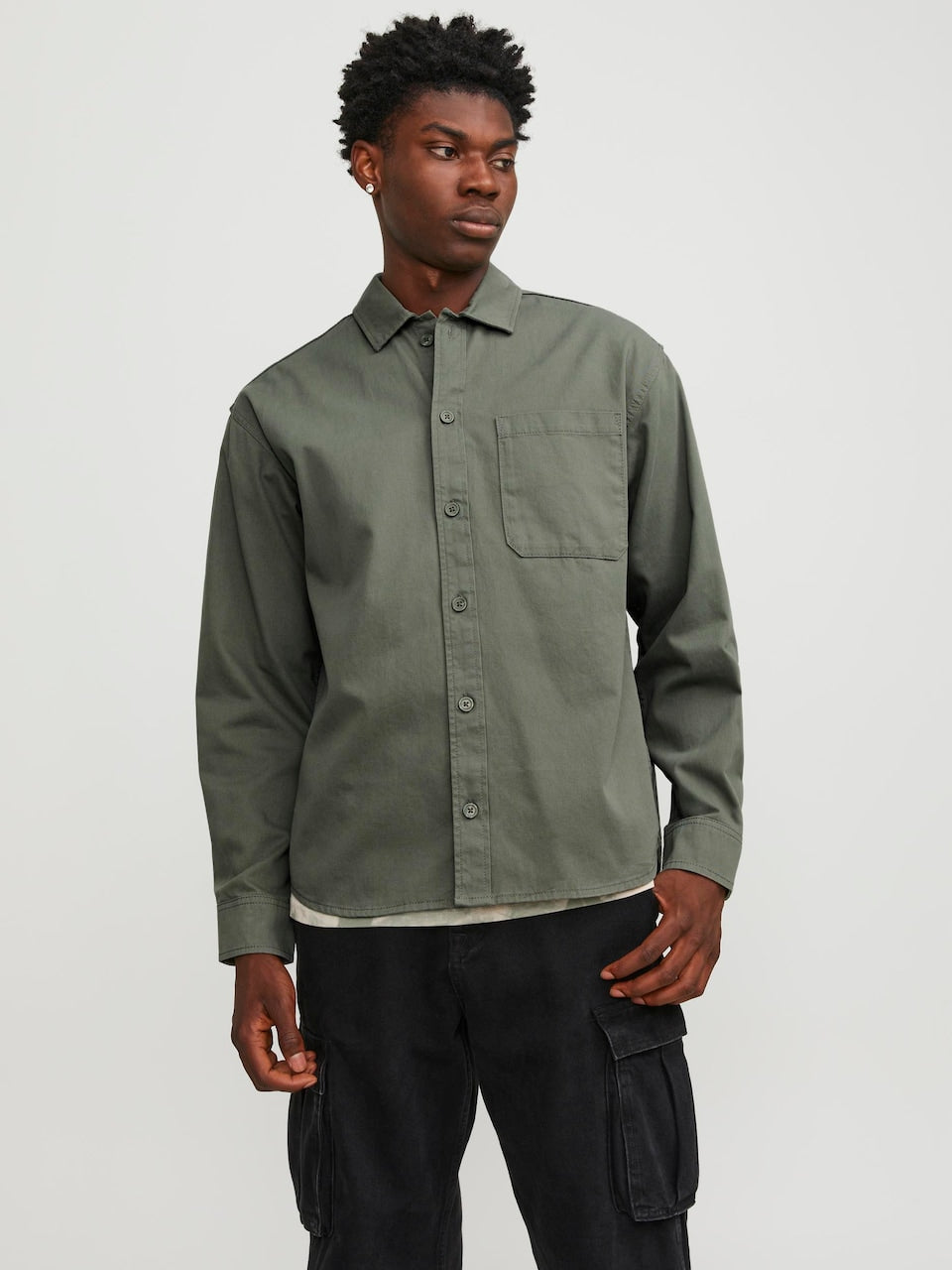 JACK & JONES CAMICIA CASUAL REGULAR FIT - Col. Verde