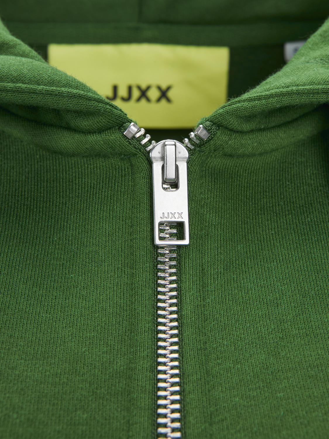 JXABBIE FELPA CON CAPPUCCIO E ZIP - Col. verde