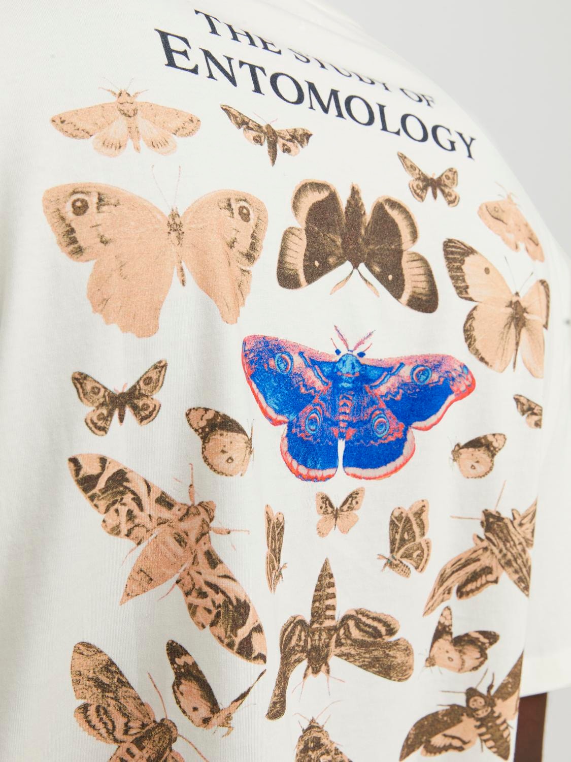 JACK & JONES T-SHIRT BUTTERFLY - Col. Bianco