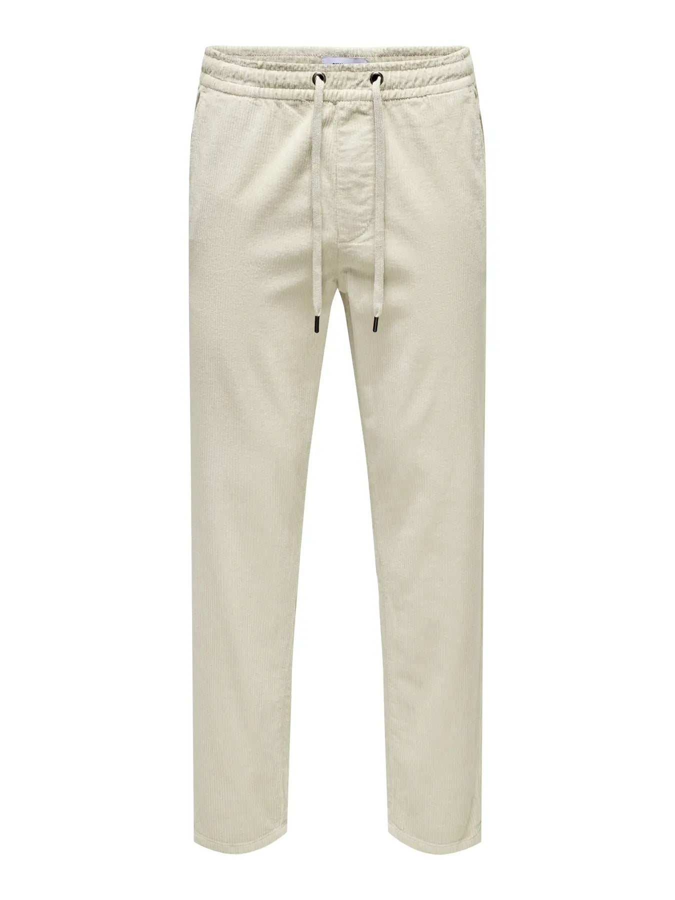 ONLY & SONS PANTALONE IN VELLUTO A COSTE  Col. Bianco panna