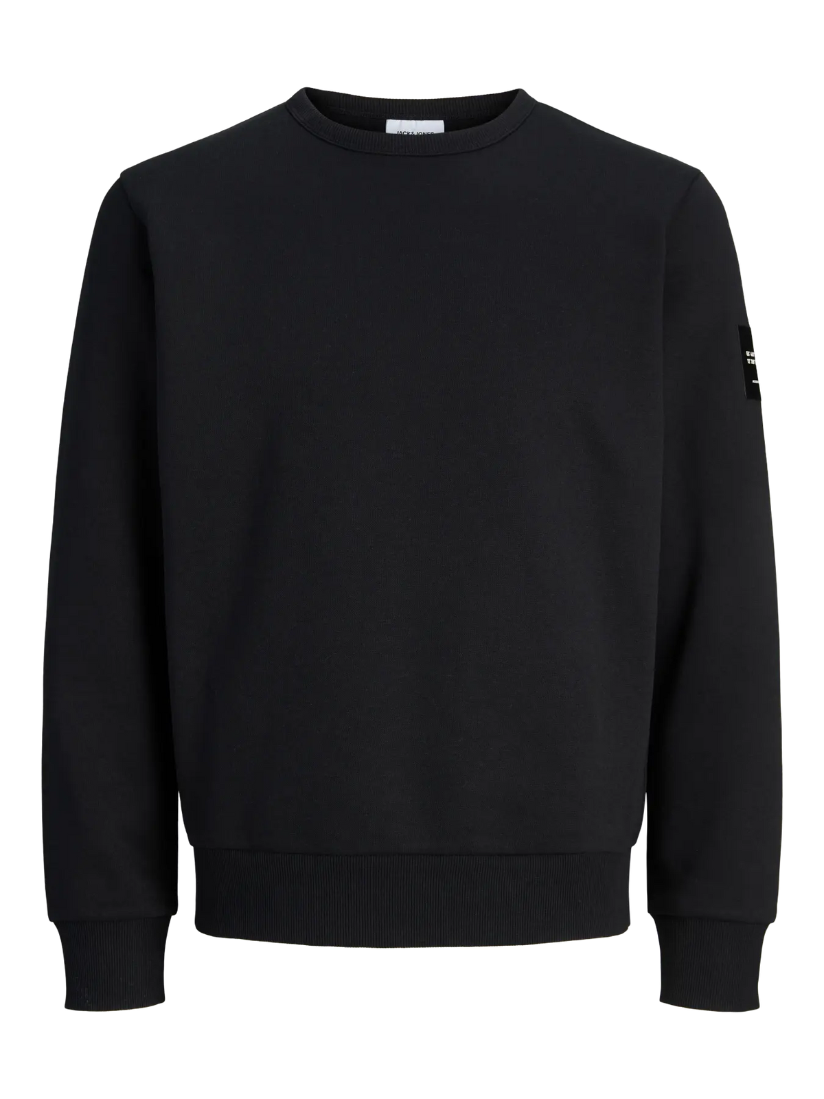 JACK & JONES FELPA SENZA CAPPUCCIO "JJCLEVELAND" - Nero