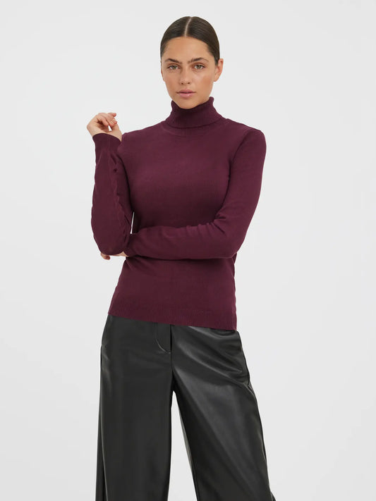 Vero Moda - Pullover dolcevita 'MGLORY' - Bordeaux