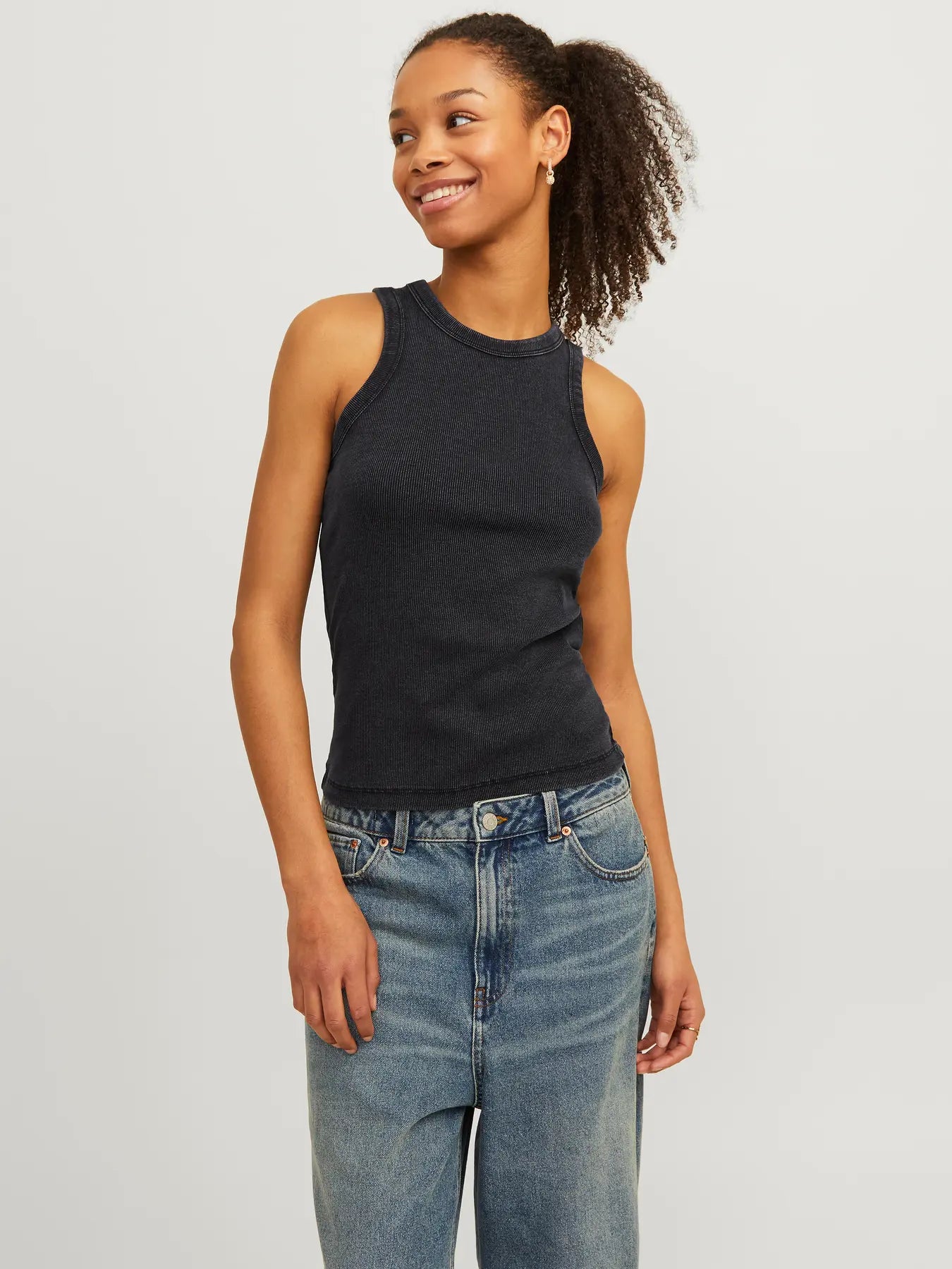JXFOREST STR SL WASH RIB TOP JRS SN