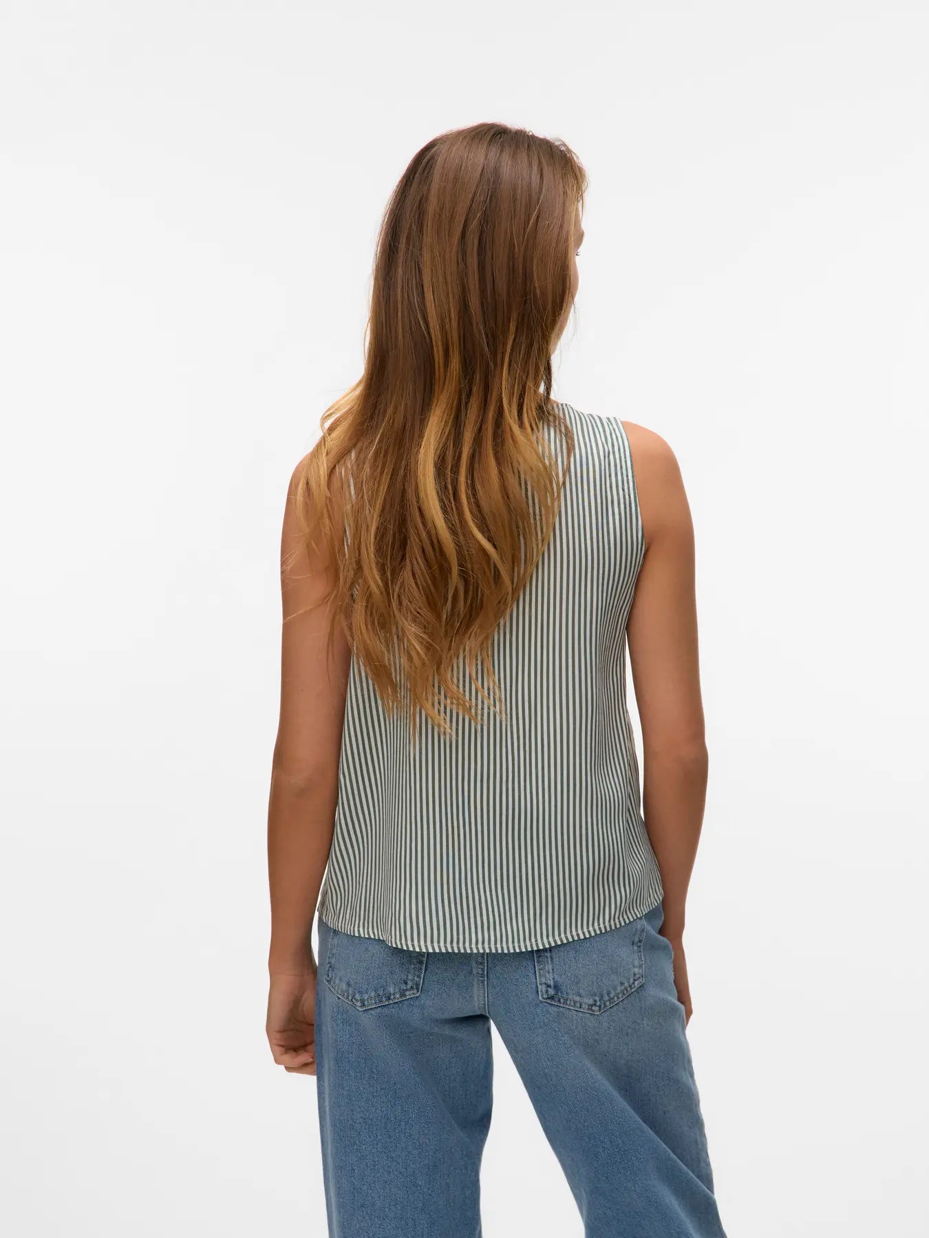 Vero Moda - Camicia a righe col. verde