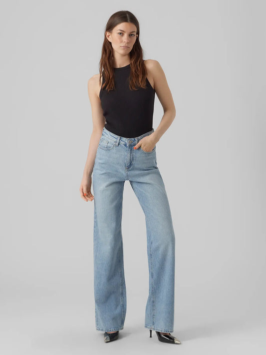 Vero Moda Jeans TESSA - Wide Leg - Light denim