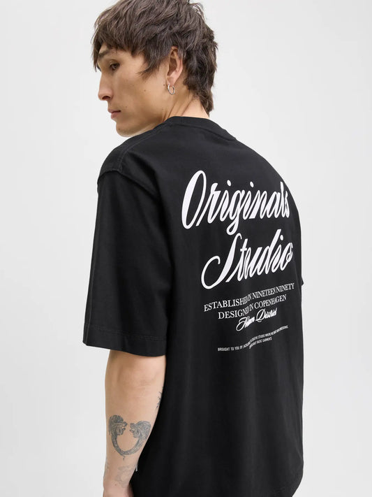 JACK & JONES T-SHIRT JORNORREBRO - Col nero