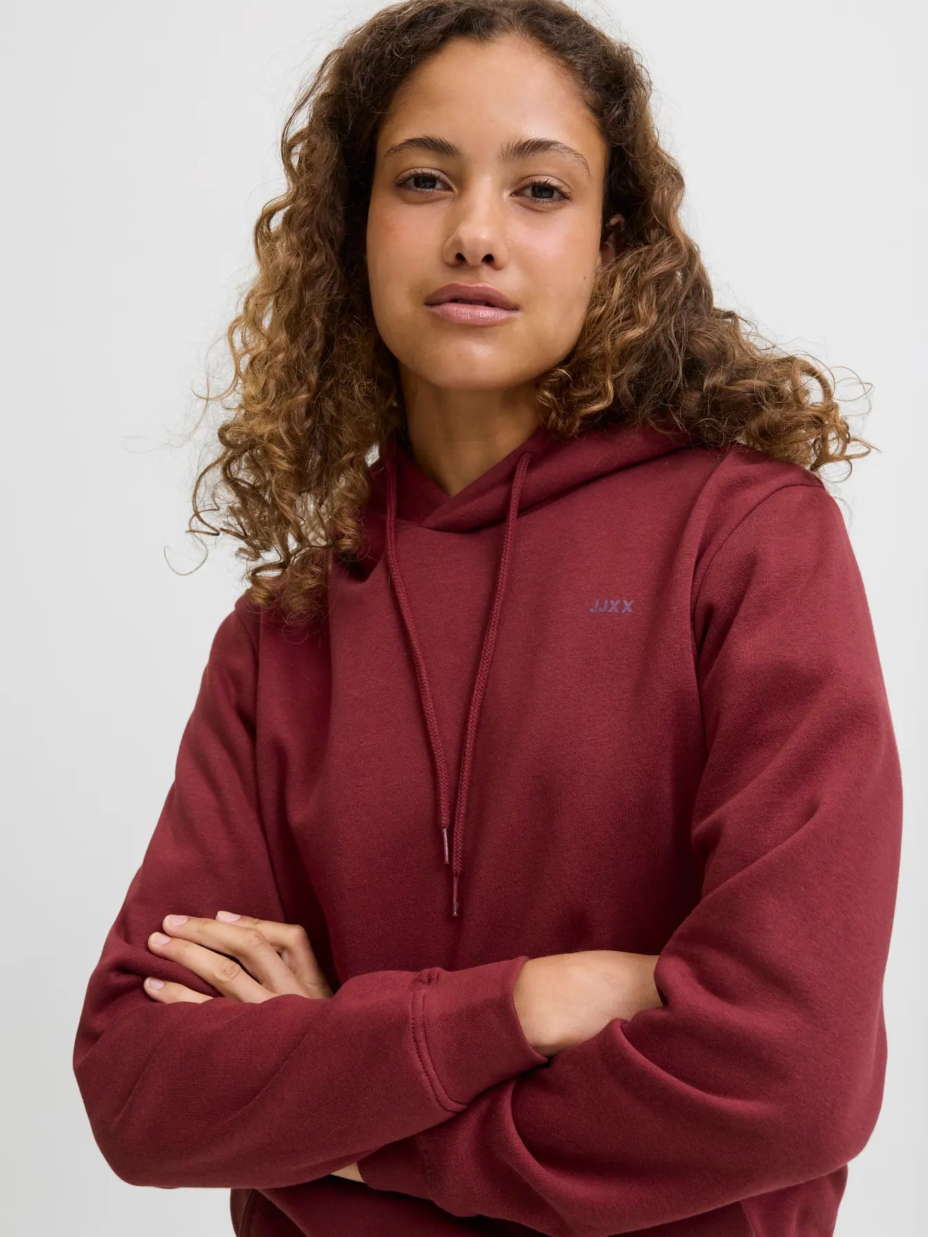 JJXX Felpa con cappuccio 'JXABBIE' in col. bordeaux