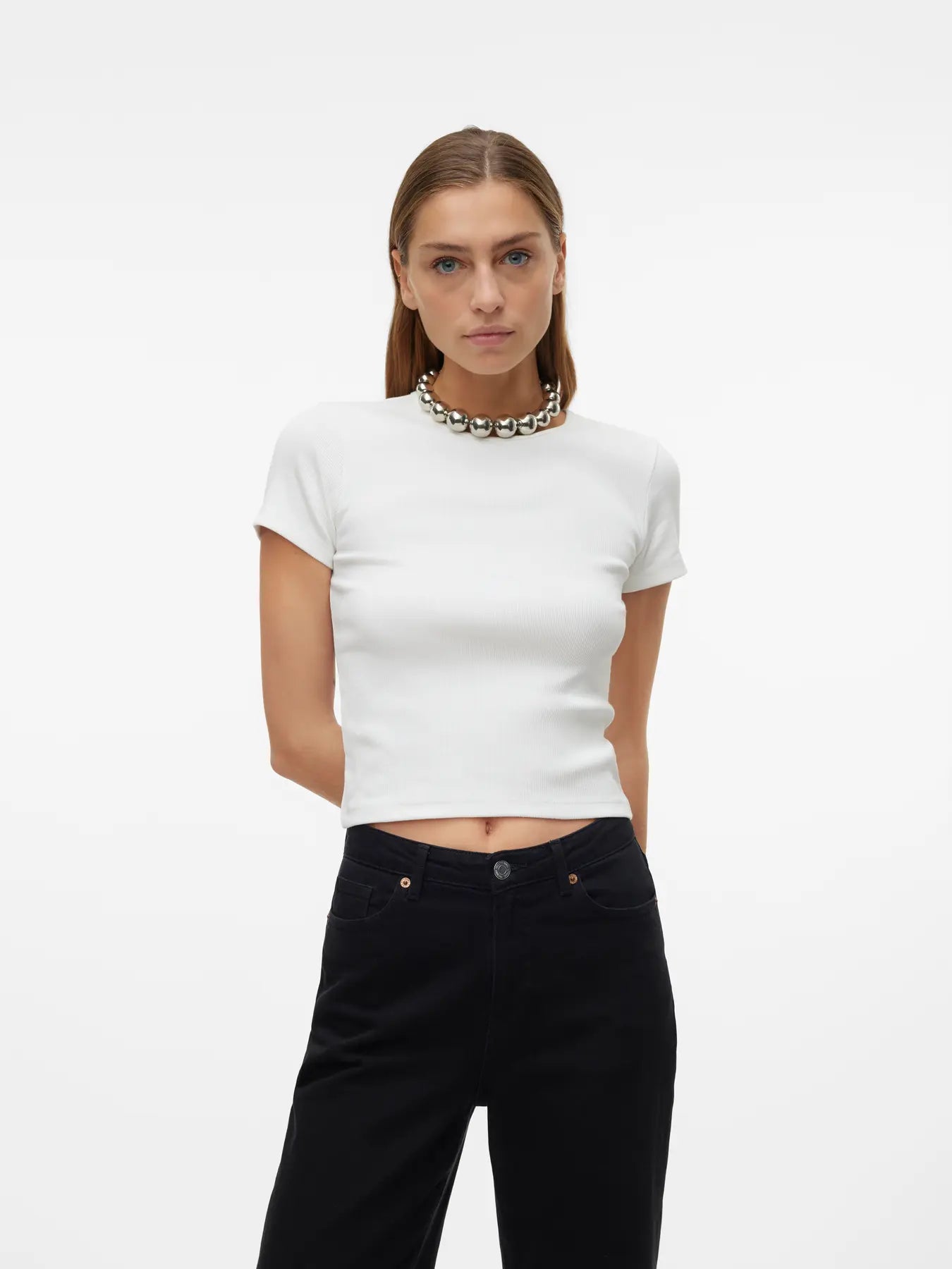 Vero Moda - T-shirt basic VMCHLOE - col. bianco