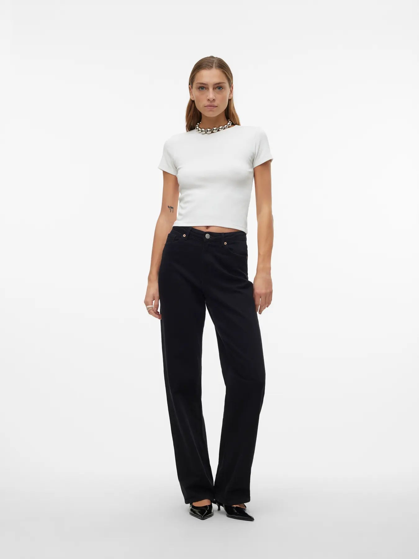 Vero Moda - T-shirt basic VMCHLOE - col. bianco
