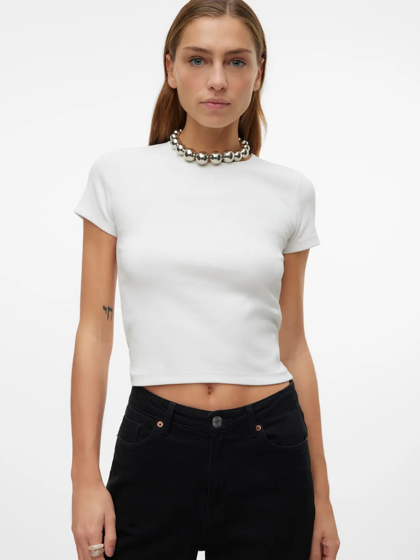 Vero Moda - T-shirt basic VMCHLOE - col. bianco