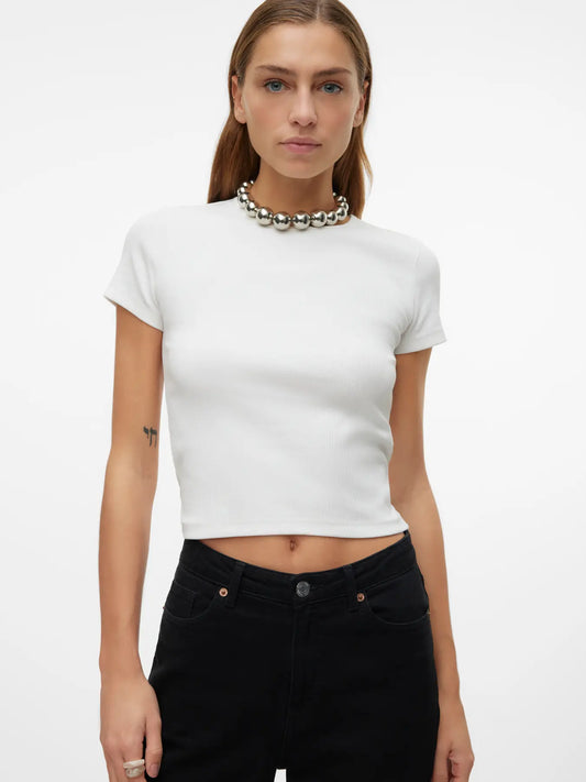 Vero Moda - T-shirt basic VMCHLOE - col. bianco