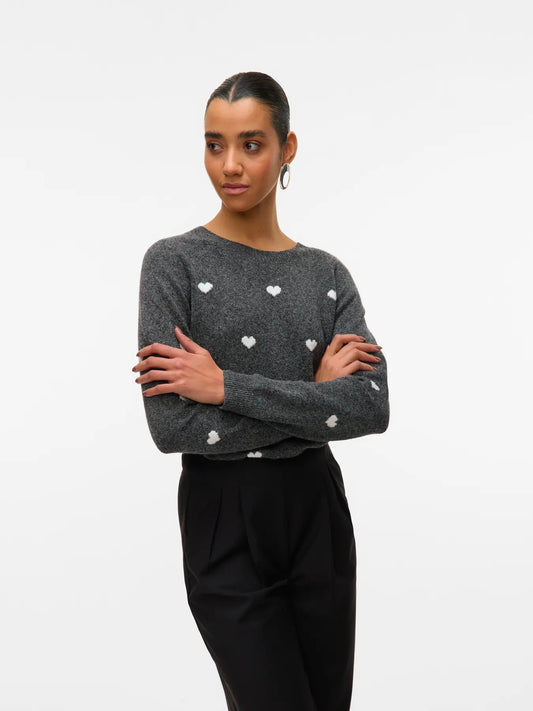 Vero Moda - Maglione VMDOFFY INTARSIA - Cuori