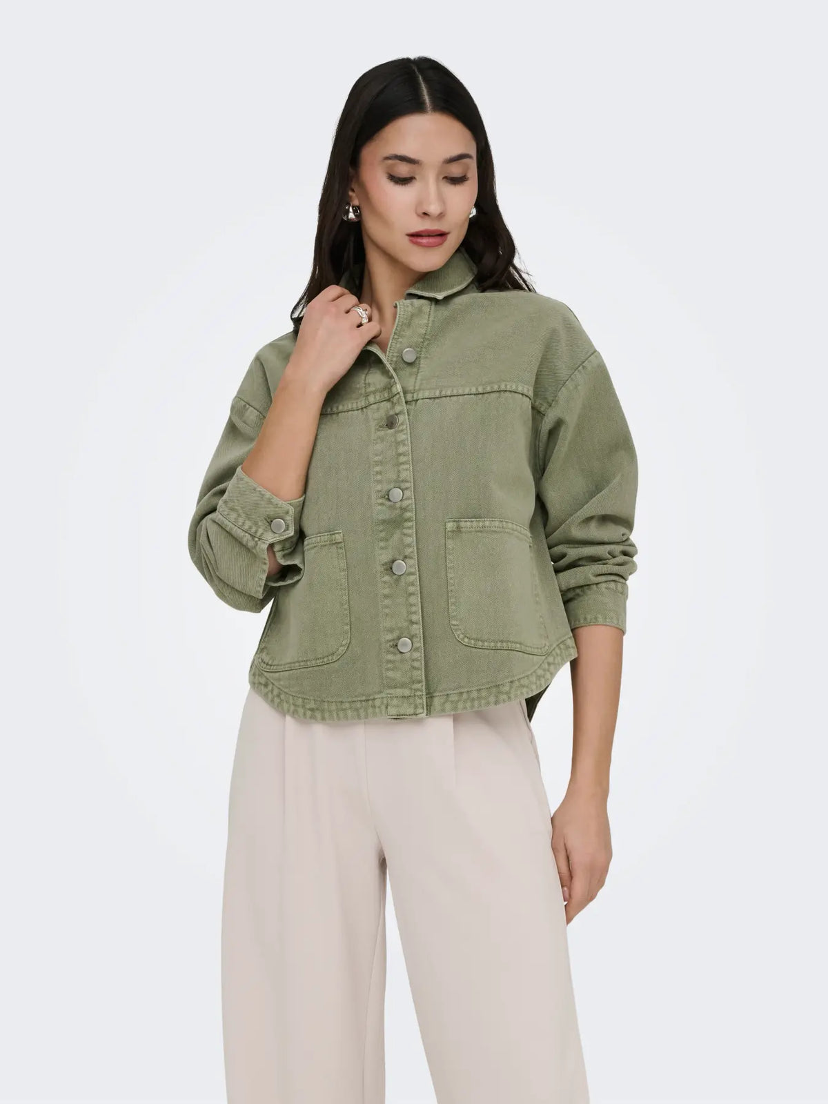 JDY JDYNOMA Giacca camicia - col. verde