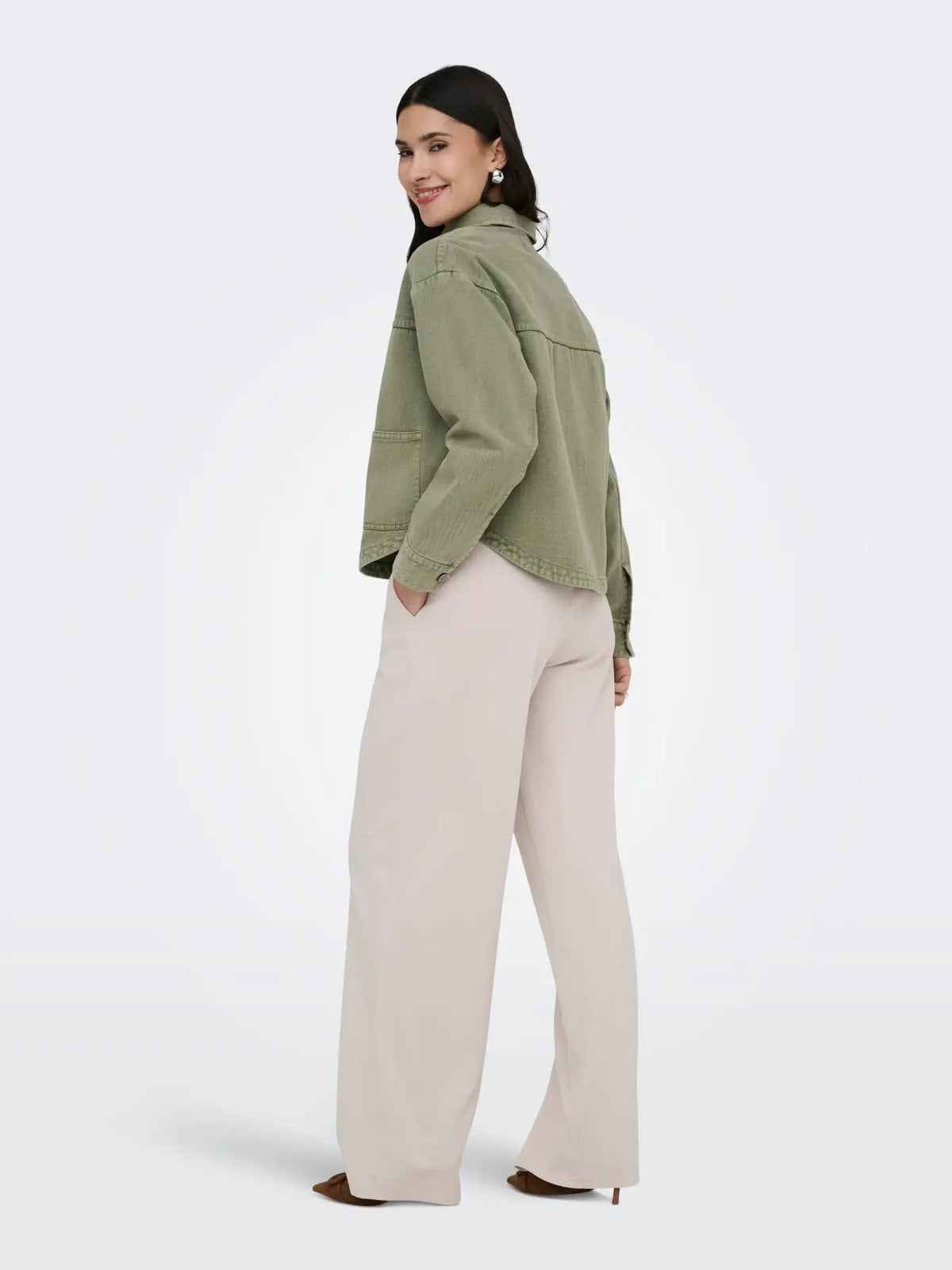 JDY JDYNOMA Giacca camicia - col. verde