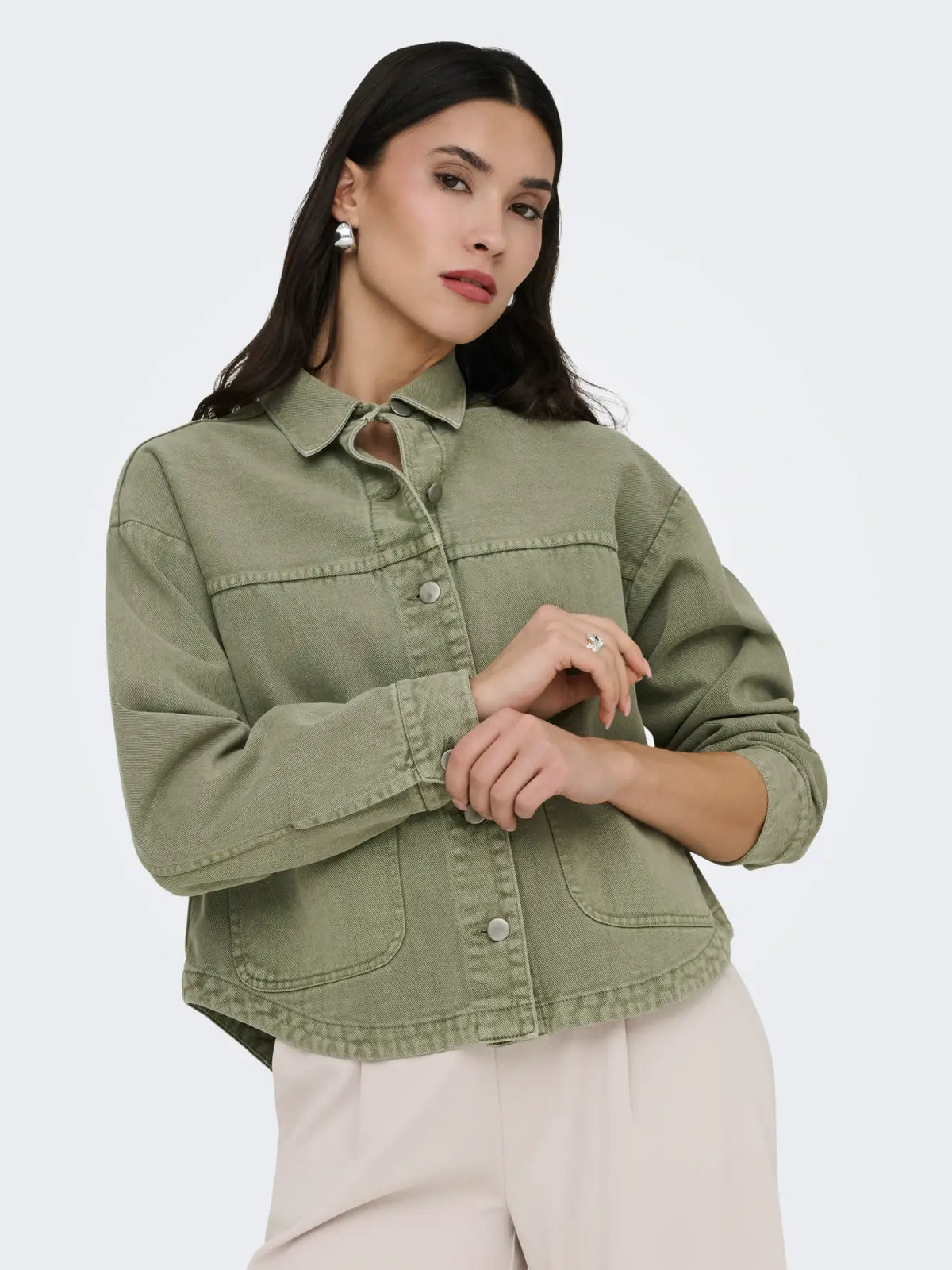 JDY JDYNOMA Giacca camicia - col. verde