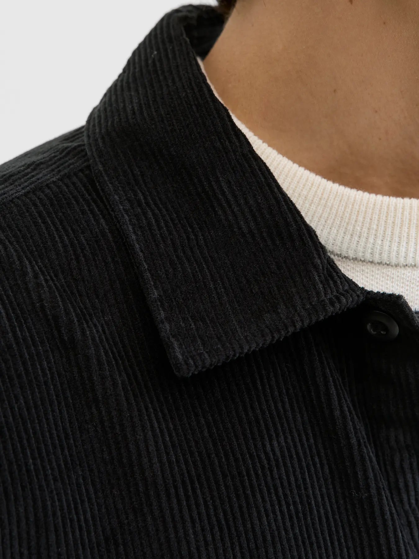 JACK & JONES GIACCA CAMICIA IN VELLUTO - Col. Nero