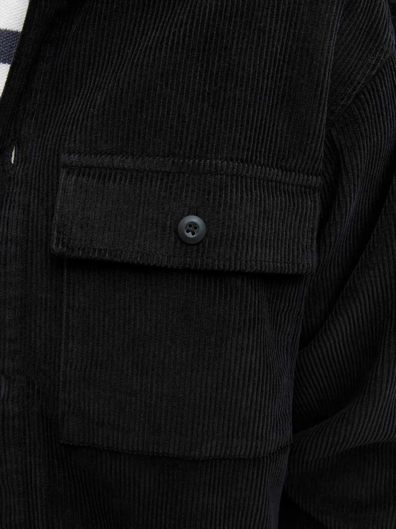 JACK & JONES GIACCA CAMICIA IN VELLUTO - Col. Nero