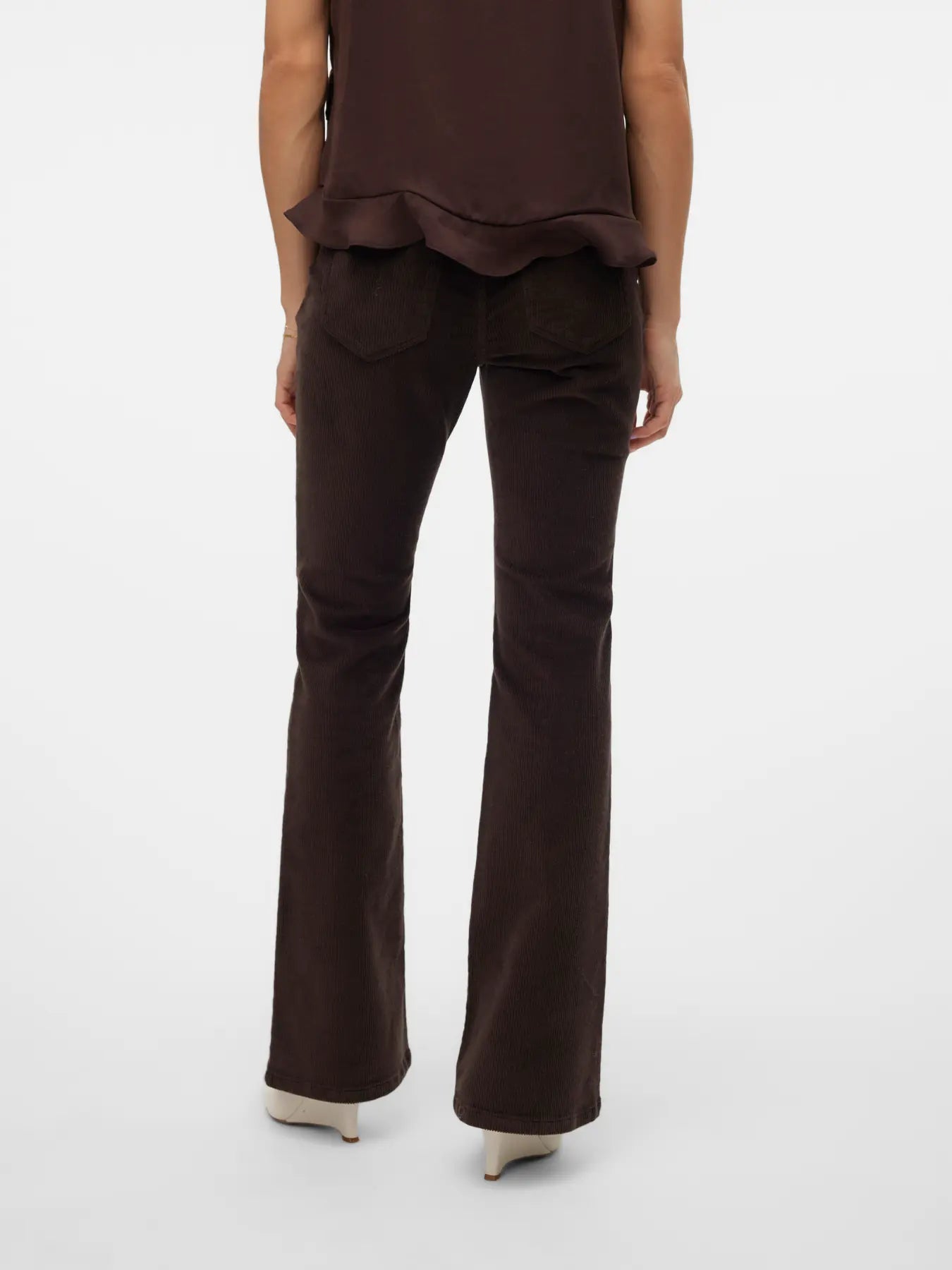 Vero Moda Pantalone in velluto VMFLASH - Col. marrone