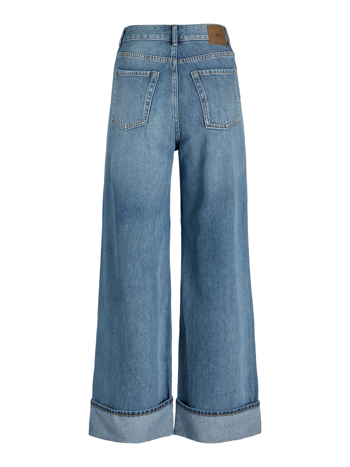JJXX - Tokyo - Jeans ampio lavaggio blu medio con risvolti